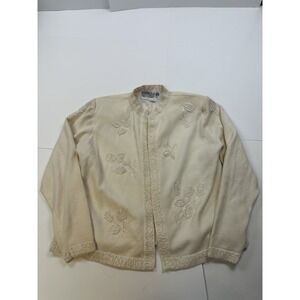 Vintage Ciao Ltd Women's Sweater Wool Size 12 Hong Kong Open Cardigan